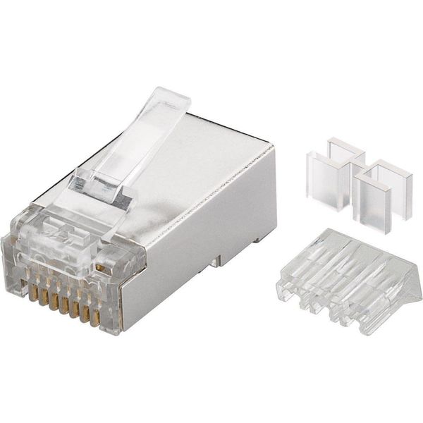 MicroConnect KON506-50 - Modular Plug RJ45 MP8P8C CAT6 - FTP Shielded 50pcs in one bag - with Insertion Aid, For Stranded & Solid cable - Warranty: 25Y