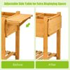 Raised Garden Bed Elevated Planter Box Kit w/8 Grids & Folding Tabletop