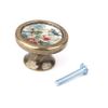 LOVIVER 6-Pack Door Knobs With Bird Flower Pattern - Kitchen Cupboard Drawer Pulls Cabinet Decorative Handicraft Knobs and Pulls