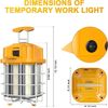 80W LED Temporary Work Light Linkable Plug-n-Play Construction Jobsite Lightings