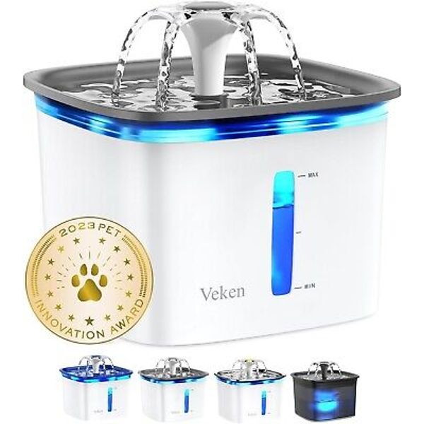 95oz Cat Water Fountain with Filters Automatic Pet Water Dispenser for Cats Dogs