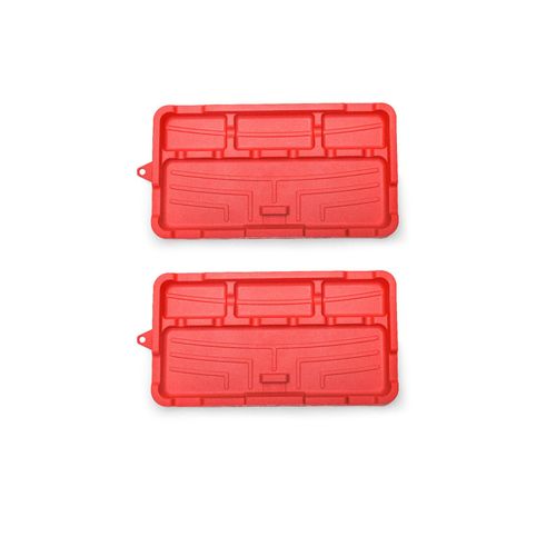 WeatherTech ToolTray - Flexible Tool Tray Organizer and Storage for screws, nuts, bolt organizer- Non-Magnetic, Set of 2 (Red)