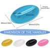 Elistonie 6 pack ABS Self-Stick Instant Cabinet Knobs Drill Free Drawer Knobs Helper with Adhesive Plastics Pulls for Windows Wardrobes Cupboard Peel and Stick Knobs (Oval, Blue)