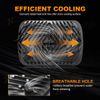 5x7 7x6 Crystal Clear Lens Metal LED Headlights Conversion Covers Pair