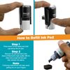 MaxMark Round Self Inking Emoji Stamp - Star - Green Ink