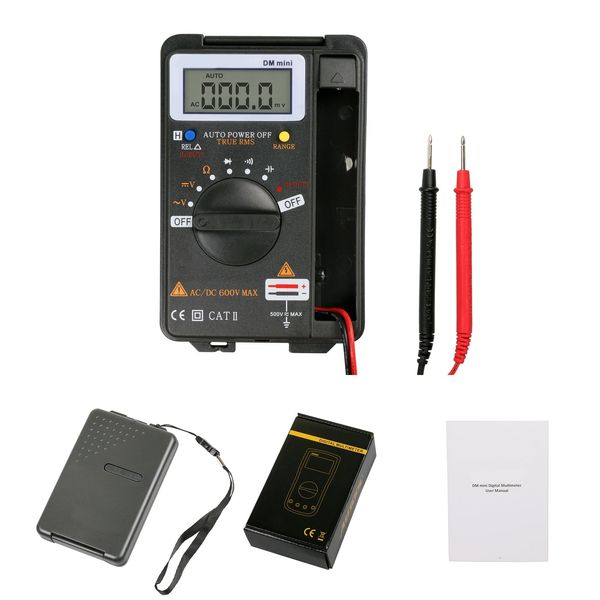 Mini Multimeter, Digital Multimeter, VC921 Car Pocket Digital Multimeter, Portable Type 4000 Word Digital Voltmeter, Voltmeter Test