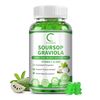 2xSoursop Graviola Gummies for Energy Boost, Digestive&Immune Support 60Pcs