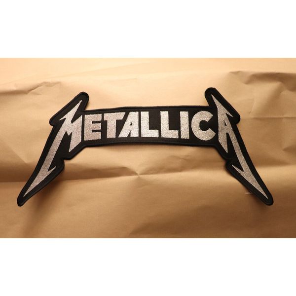 Metallica Back Patch Custom Embroidered Shimmery Metallic Logo