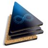 4 x Triangle Coasters - Infinity Sign Technology Innovation Cork Backed MDF Glossy Tea Coffee Accessory #3971