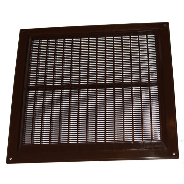 Air Ventilation Plastic Grill Cover 250mm x 250mm/Brown