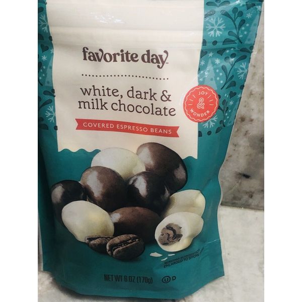 Favorite Day Peppermint White/Dark/Milk Chocolate Espresso Beans:6oz/170gm.