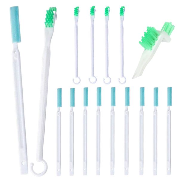 dilib Crevice Brush Cleaning Stick for Kitchen Cleaning Brush Microfiber Drain (Set of 15)