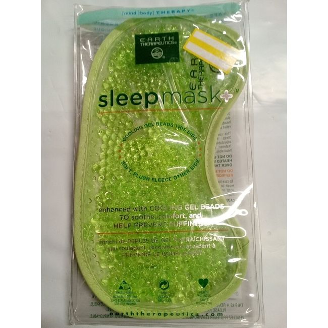 Earth Therapeutics Sleep Mask with Gel Beads  - Green - 1 Count