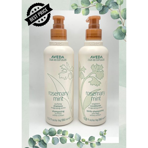 Aveda Rosemary Mint 2 Pack! Shampoo and Conditioner Set - 12.2 oz