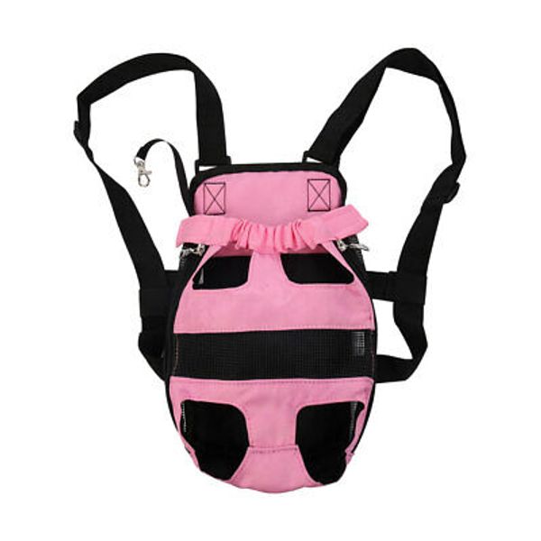 Dog Pet Carrier Backpack Dog Training Accessory Easily Carries Pink S