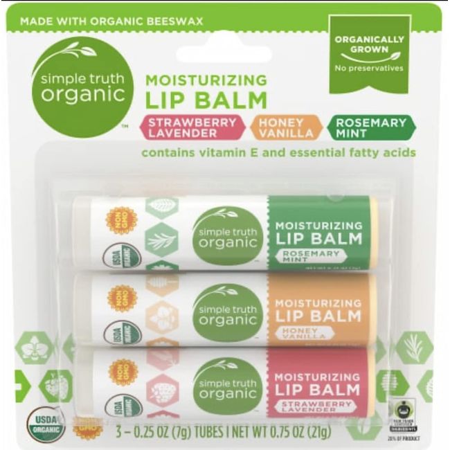 Moisturizing Lip Balm Variety Pack 3 Count (Single Pack)