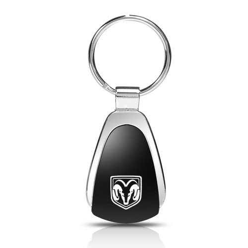 AU-TOMOTIVE GOLD Logo Tear Drop Key Chain for Dodge Ram (Black)