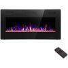36''Electric Fireplace,Recessed&Wall Mounted,Ultra Thin&low noise,touch&remote