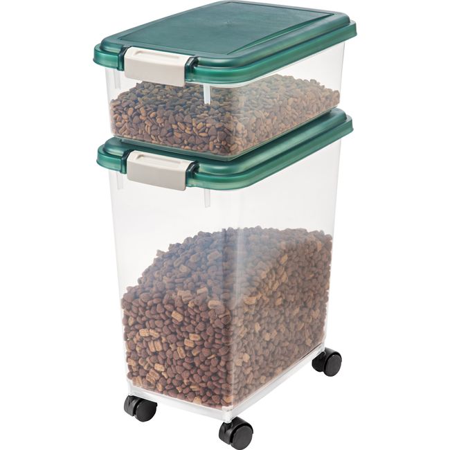 IRIS USA 3 Piece Airtight Pet Food Storage Container Combo