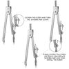 Zonon 12 Set Student Protractor and Compass Set, Student Geometry Math Set, Compass for Geometry and 180 Degree Math Protractor for Drawing Measuring School Office