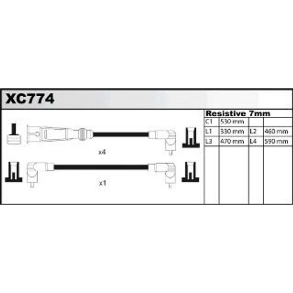 QH-Benelux XC774 Ignition Cable Kit