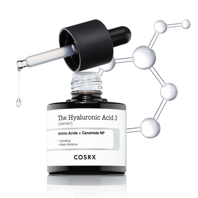 COSRX Pure Sodium Hyaluronic Acid 3% Serum, Reines Hyaluron Serum hochdosiert - mit reiner Hyaluronsäure & Ceramide, Anti Aging & Anti Falten Feuchtigkeitspflege, für alle Hauttypen, Korean Skincare