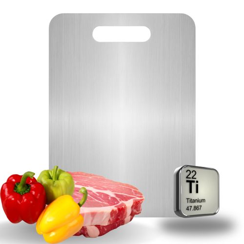 Titanium Cutting Board - Titanium Cutting Mat for Kitchen (13 * 9 Inches), Dishwasher Safe Metal Chopping Board, Crack-Resistant Kitchen Cutting Board, Easy to Clean Kitchen Gadget