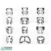 15 Pcs Basic Rubber Dam Kit With Frame & Ivory Punch Plier Dental Instruments