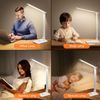 LED Table Desk Lamp, 15 Modes Dimmable Bedside Lamps with Timer, Multi-Powered Adjustable Light for Study Reading, Black for Bedroom, Home, Office