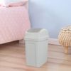 Asking 7 Liter Small Trash Bin with Swing-top Lid, Plastic Garbage Bin, Grey