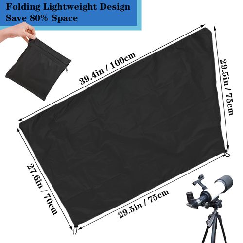 Bigwinyep Telescope Cover Waterproof Outdoor Telescope Cover with Adjustable Drawstring Zipper for Outdoor Indoor, 100x75CM/39x29Inch