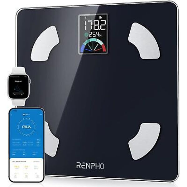 RENPHO Body Fat Scale, FSA HSA Eligible Smart Scale with Large Colored VA Dis...