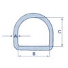 Stainless Steel D Ring 6MM x 55MM (Rigging Hardware Webbing Buckles)