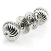 Infinity Decor Polished Nickel Twisted Spiral Mortice Door Knobs Pair 60mm – Solid Brass Round Pull Door Handles Set for Internal and External Doors