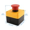 Baomain Red Sign Momentary Emergency Stop Weatherproof Push Button Switch 660V with Box