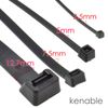 kenable Black Cable Ties 180mm x 6.8mm Nylon 66 UL Approved [100 Pack]
