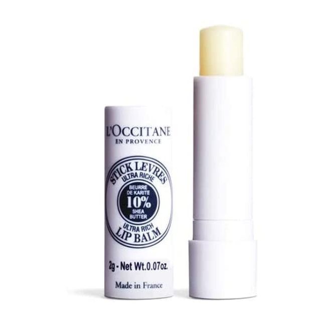 L'Occitane Ultra-Rich 10% Shea Butter Nourishing Lip Balm Stick: Moisturize Dry Lips, Twist Up, Softening, With Beeswax and Castor Oil, Silicone-Free