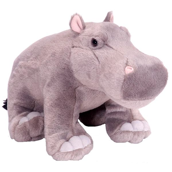 Wild Republic Hippo Plush, Stuffed Animal, Plush Toy, Gifts for Kids, Cuddlekins 12 Inches,Multi