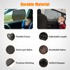 4pcs Car Side Rear Window Screen Sun Shade Mesh Cover Windshield Sunshade Visor