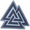 VALKNUT TRIANGLE SYMBOL KNOT BLACK OPS GRAY TACTICAL PVC MORALE HOOK PATCH
