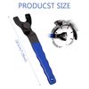 LIAMGUS Universal Angle Grinder Wrench, Adjustable Thickening Spanner Key with Non-Slip Plastics Handle (Blue Black)