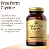 Solgar Glycine, 500 mg, 100 Vegetable Capsules