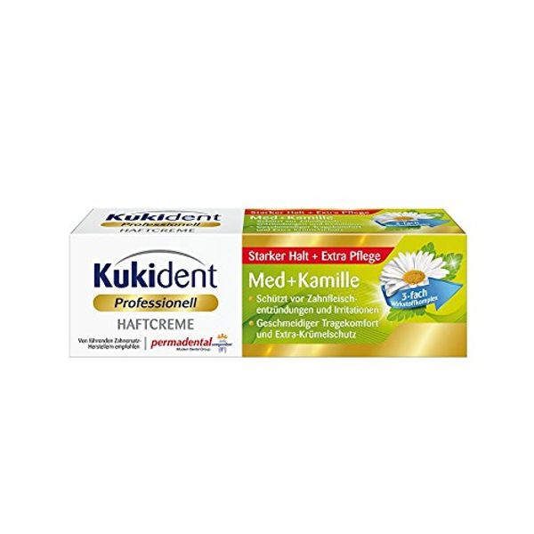 Kukident Extra Strong Denture Adhesive Cream with Camomile Extract 1.41 Oz