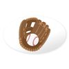 CafePress Baseball Glove Sticker Sticker (Oval 50 pk)