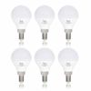 [6 Pack] LED G14 G45 Globe Candelabra 5W 120V 40W Equivalent E12 5000K Daylight