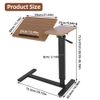 Height Adjustable Overbed Bedside Desk Movable Sofa Laptop Table Folding Tilting