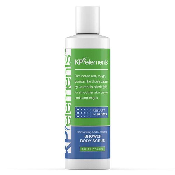 KP Elements Body Scrub and Exfoliating Cream for Keratosis Pilaris Treatment Bundle (8 fl oz) | Bump Eraser Body Scrub | Body Exfoliant for Strawberry Legs