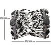 Double Comb Twin Comb Beads Random Parts Cross Beads Black