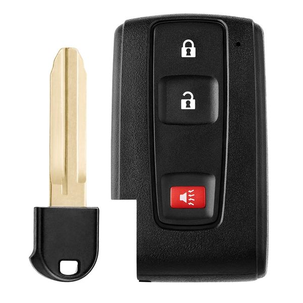 Fit for Toyota Prius Key Fob Cover Case Shell Replacement Keyless Entry with Blank Key 2004-2009 (JUST Empty Key Shell)