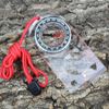 Compass Adjustable Declination Waterproof Sighting Mirror Compass Multifunctional Orienteering Map Hiking Navigation Compass for Outdoor Activities